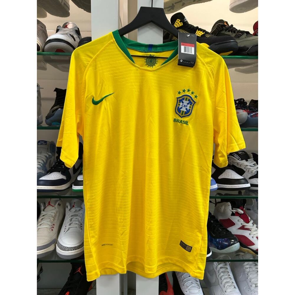 Nike 2018-2019 Brazil national football team home soccer jersey Size L B16